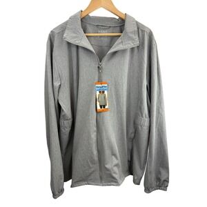 NWT Hang Ten XXL Womens Full Zip Jacket Collared Long‎ Sleeve Gray